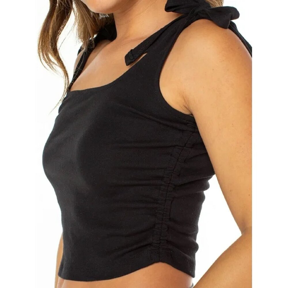 Celebrity Pink Women's Black Bow Tie Cami Shirt - Small, NWT